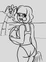 Jackie at the beach_Lines