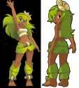 green haired girl