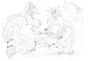 Sinen collab doodle dragon maid docking