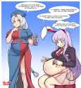 kikiji - 1729616617508493 Pregnant Navel Touhou Bunny Reisen Clothesbursting Eirin