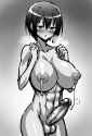 1663152062514-3107926910-1girl (soft focus_1.2) ( mid_0.7),( recent_0.5),( anime coloring_0.1), (sketch_1.1), greyscale, cowboy shot, dark hair, dark eye