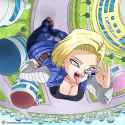 Android 18 eating to future Trunks