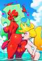 [(In the style of panty _&amp;_stocking_with_garterbelt + style_Parody)] , outdoors s-3567699904