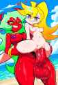 [(In the style of panty _&amp;_stocking_with_garterbelt + style_Parody)] , outdoors s-3840553849