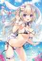 yande.re 608056 ameto_yuki animal_ears bikini bunny_ears cleavage ecru_(ameto_yuki) garter maid swimsuits tail