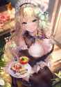 COMPRESSED VERSION yande.re 1212002 genshin_impact miyu_(miyulein) navia no_bra stockings thighhighs waitress