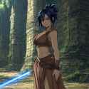 balthizar74_a_curvaceous_jedi_woman_with_a_blue_lightsaber_in__0440c2df-5396-4d46-8f89-30405a64273d