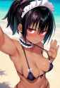 00302-1340663660-(outdoors, beach, shade, depth of field), traditional media, masterpiece, best quality, (zankuro_0.2), (by nora higuma_0.4), (by