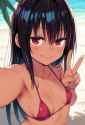 00306-1420106262-(outdoors, beach, shade, depth of field), traditional media, masterpiece, best quality, (zankuro_0.2), (by nora higuma_0.4), (by