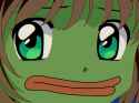 anime girl pepe worried