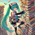 miku_and_her_masters_unread_books_stack