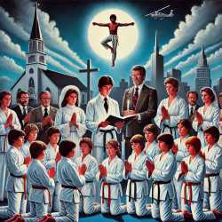 1980s 1st communion but with karate_