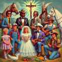 1980s 1st communion but with rednecks