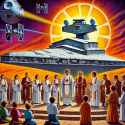 1980s 1st communion but with Star Destroyer