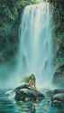 mermaid-recline-waterfall