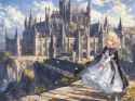 00005-3341340550-at historical castle, architecture; solo, 1girl waifu with blonde hair, blue eyes, white dress and black cape, exceptional, best