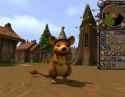 FLUX-00372-Runescape style, &lt;small marsupial Australian brown color scheme round cheeks long tail small adorable quokka wearing pointy hat&gt;