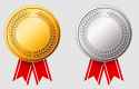 gold and silver medals