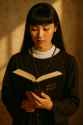 nun reading bible