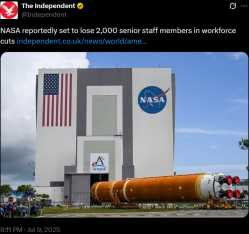 USA trump NASA budget cuts 2000 engineers fired