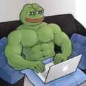Buff, shirtless laptop-using Pepe.jpg