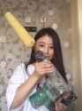 Asian woman's hair ripped out while trying to eat Corn on the Cob on a spinning drill.webm