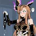 oekaki, hatching (texture), 1girl, dripping cum, tweyen (granblue fantasy), indo s-827176210