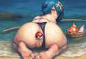 nsfw, 1girl, character_lana (pokemon), copyright_pokemon, from behind, looking b s-2749796439 (2)