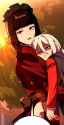 meido carying cat