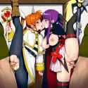 2boys, 2girls, indoors, nsfw, sex, uncensored, aoi tete, nemunemu (candy paddle) s-2183639446