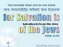 John 4-22 Salvation Is From The Jews blue