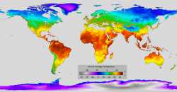 global annual average temperature