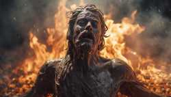 Jesus said to him, He is punished with boiling excrement.