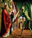 the-devil-holding-up-the-book-of-vices-to-saint-augustine-michael-pacher