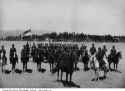 Pahlavi Reza Khan heading his Kazak(Cossack) Cavalry at a garrioson in eastern Iran in 1926.