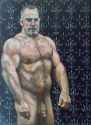 Wrought Iron Daddy, 18x24 inches oil on canvas panel by Kenney Mencher in collaboration with photographer Vincent Keith 