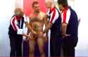 three inspect his body