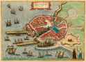 1593 Map of the town of Flushing, the Netherlands 1593
