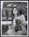 Violinist Peta Lowe at the University of Adelaide&#039;s Elder Conservatorium, 1976, photograph by Douglas McNaughton