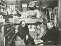 Professor Thomas Johnston, James Marr and Frank Hurley in a cabin on board the Discovery, c. 1930, photograph by Frank Hurley