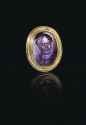 Amethyst Ringstone with Portrait of Demosthenes by Dioskourides Roman 1st Century B.C.