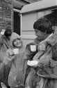 Deborah Watling (Victoria) and Patrick Troughton (The Doctor) on the set of The Abominable Snowman (1967)