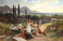 Albert Dreßler (1822–1897) Women at the well - oil on canvas
