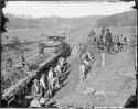 1860 Mathew Brady, American Civil war, Aquia Creek and Fredericksburg Railroad, construction corps at work, Va., ca. 1860 - ca. 1865