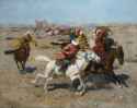 Franz Roubaud (1856-1928) Playing Kokpar - oil on canvas