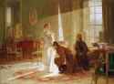 Henry Tanworth Wells (1828-1903) Victoria Regina%3a Queen Victoria receiving the news of her Accession - Oil on Canvas 1887