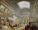 Hubert Robert (1733-1808) A Museum Gallery with Ancient Roman Art - Oil on Canvas