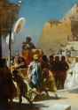 Max Thedy (1858-1924) Building of the Pyramids - Oil on Canvas 1882