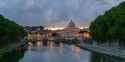 Sant&#039;Angelo_bridge,_dusk,_Rome,_Italy