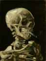 Van Gogh skull with cigarette